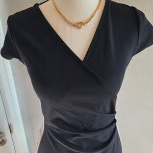 Almost Famous Black Wrap Dress